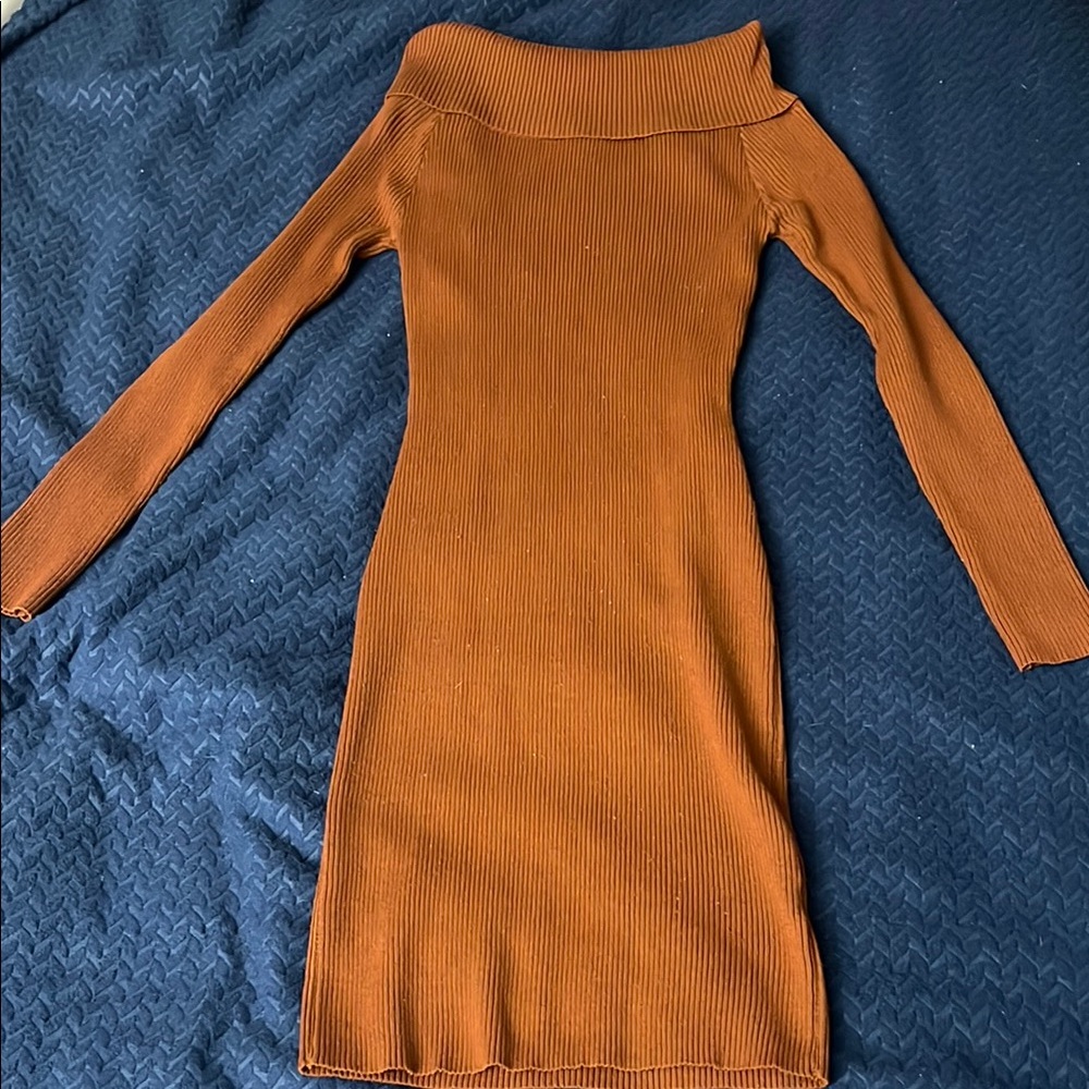 Charlotte Russe Orange Asymmetrical Bodycon Dress